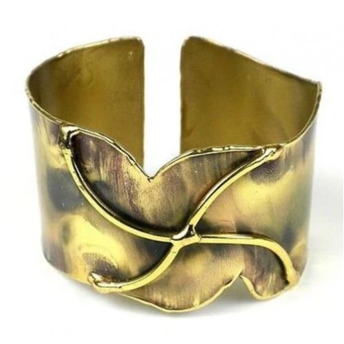 Brass Pinwheel Cuff