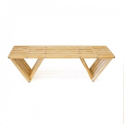 Backless Solid Wood Bench X60, Unfinished